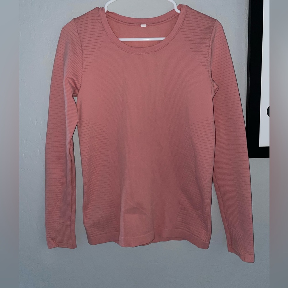 Blush pink workout top